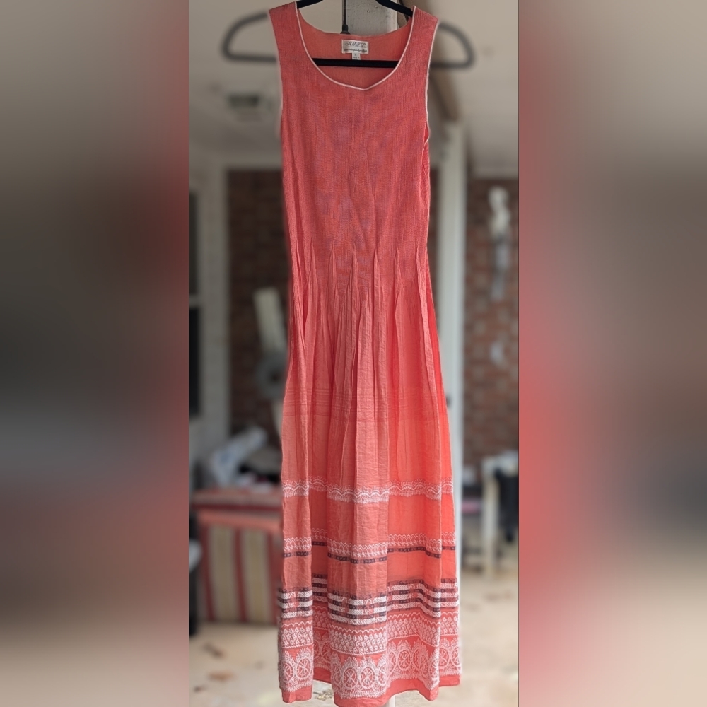 M.S.S.P Orange Midi Dress Size Small